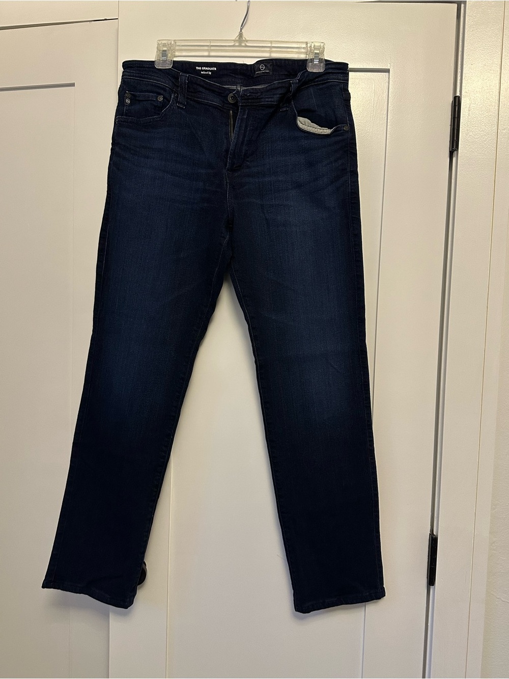 Ag Adriano Goldschmied Dark Indigo Straight Leg Jeans